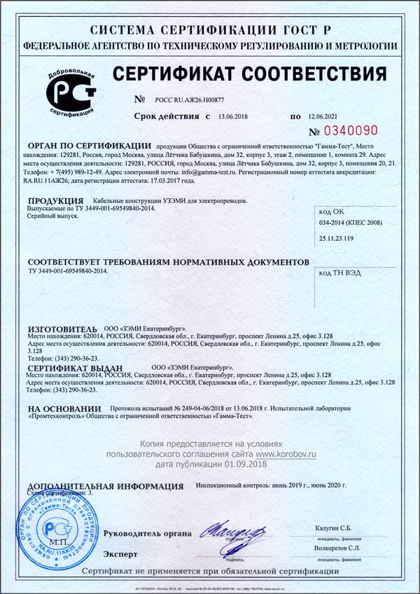 Сертификат ГОСТ Р